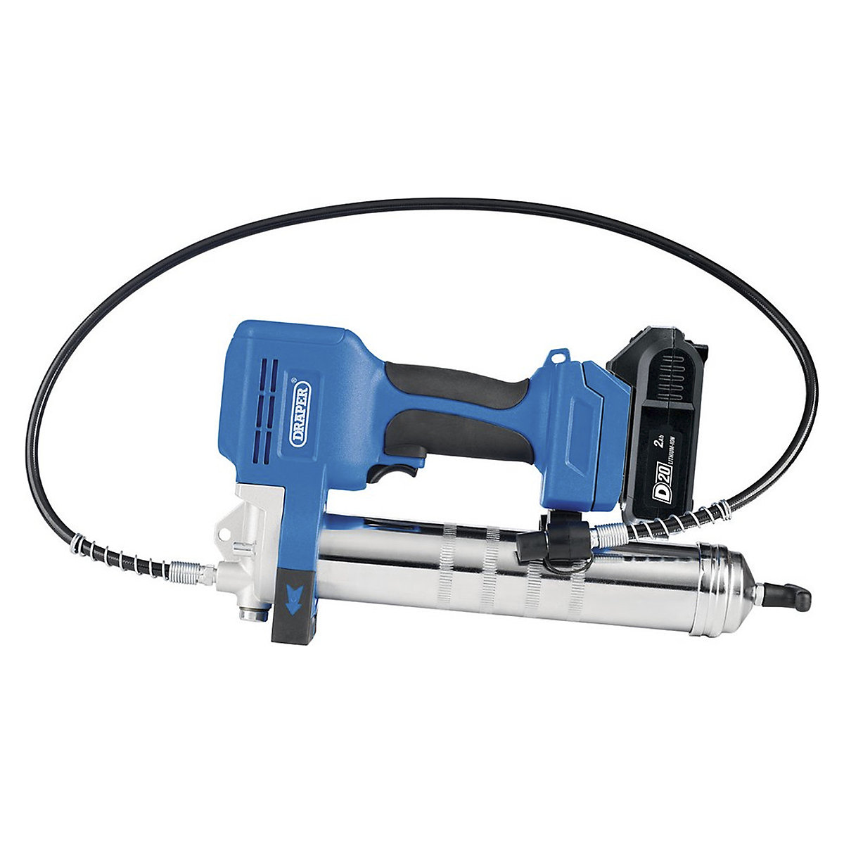 Draper D20 Series Grease Gun Kit with Batteries & Charger (Product illustration 2)-1