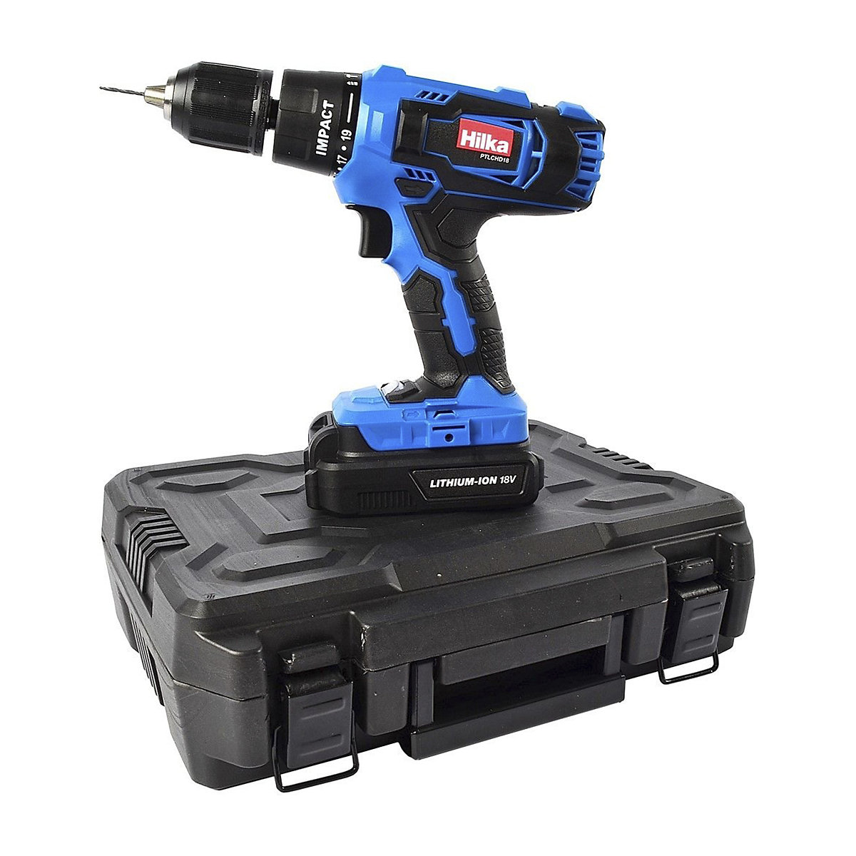 Hilka 18v Li-ion Cordless Hammer Drill (Product illustration 2)-1