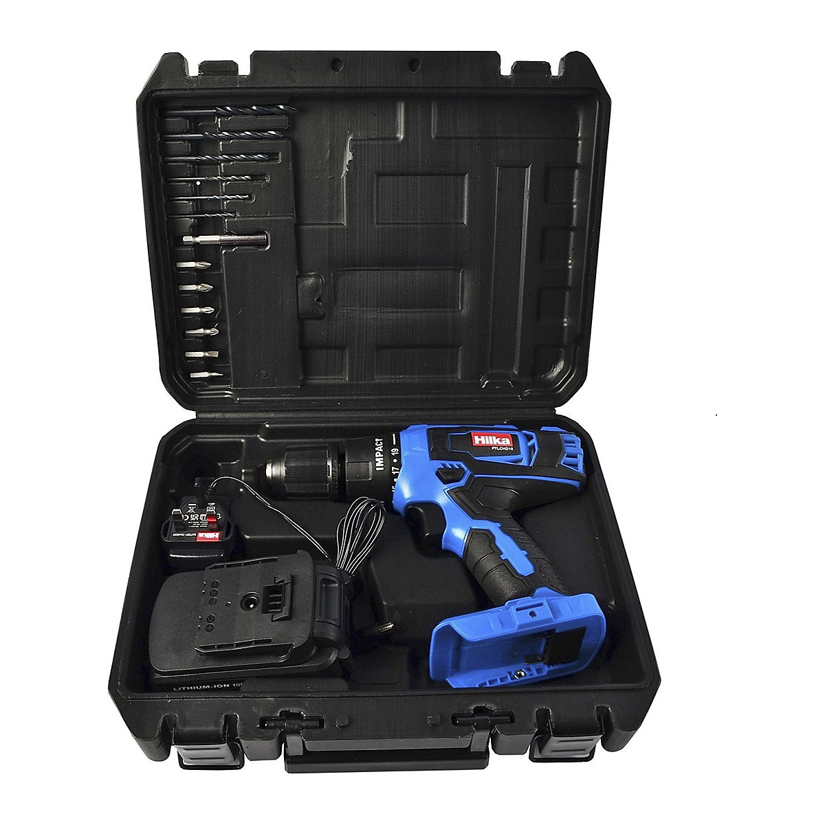 Hilka 18v Li-ion Cordless Hammer Drill (Product illustration 3)-2