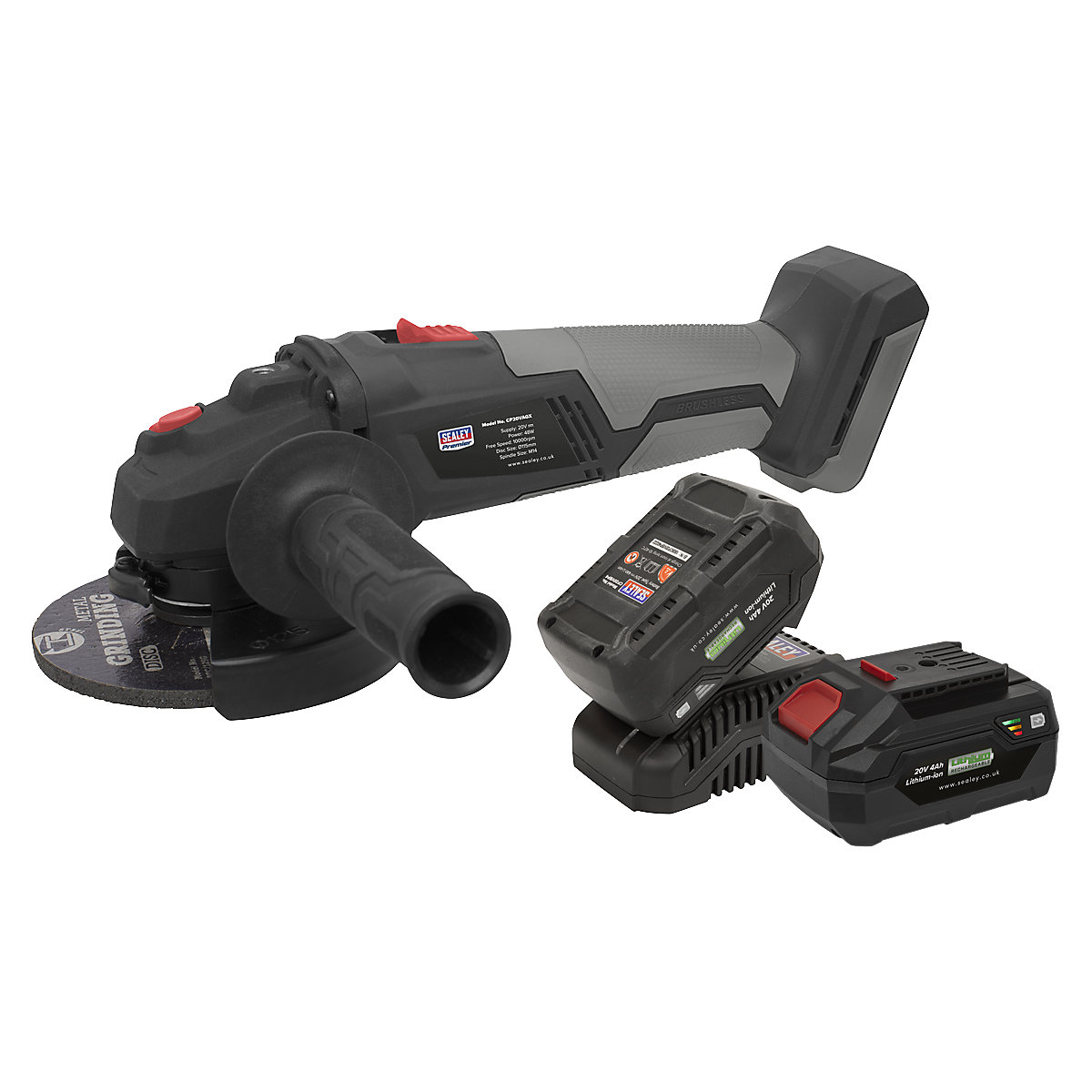 Sealey 115mm Brushless Angle Grinder | SV20 Series