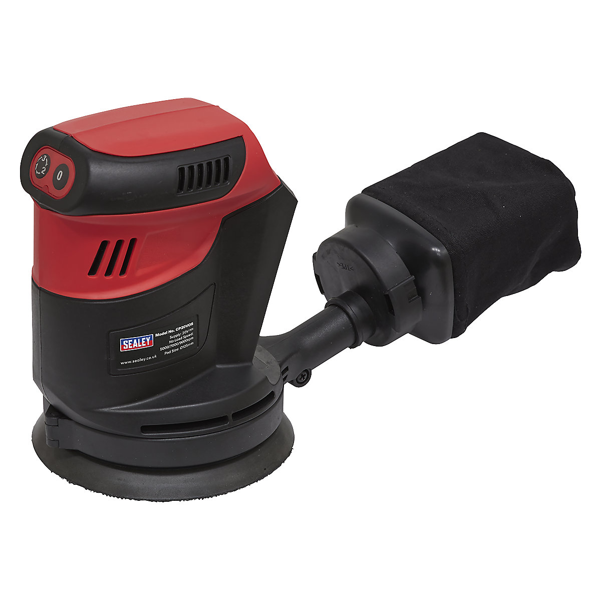 Sealey 125mm Cordless Orbital Palm Sander | SV20 Series, Sealey 125mm Cordless Orbital Palm Sander | SV20 Series, Sealey SV20 Series| Ø125mm Cordless Orbital Palm Sander | 20V-1