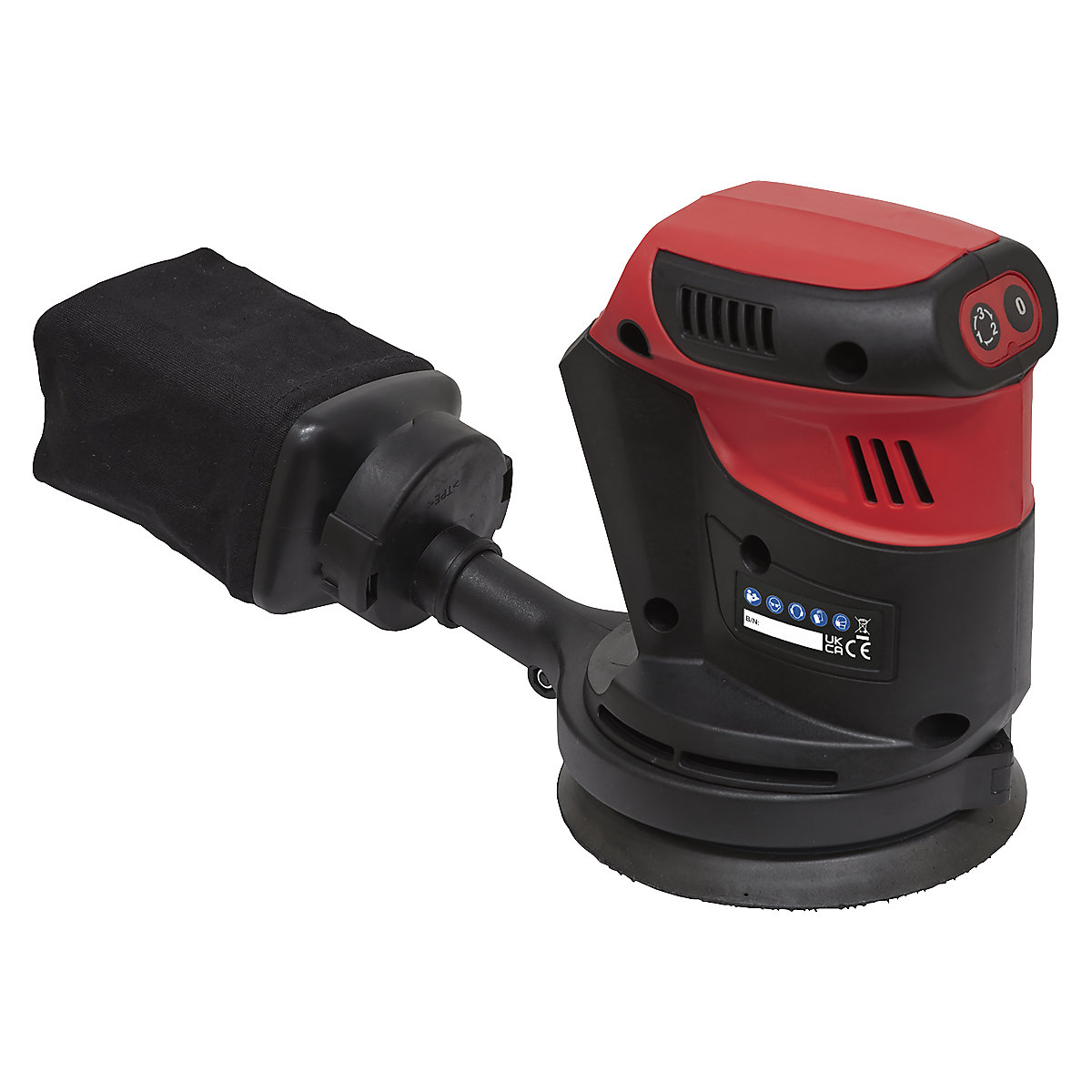 Sealey 125mm Cordless Orbital Palm Sander | SV20 Series (Product illustration 3)-2
