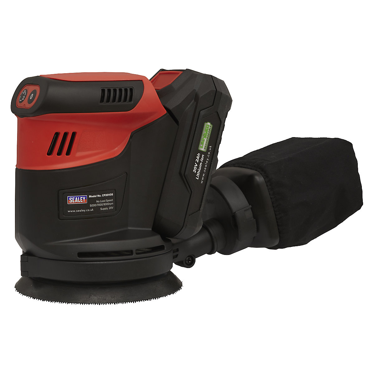 Sealey 125mm Cordless Orbital Palm Sander | SV20 Series (Product illustration 6)-5