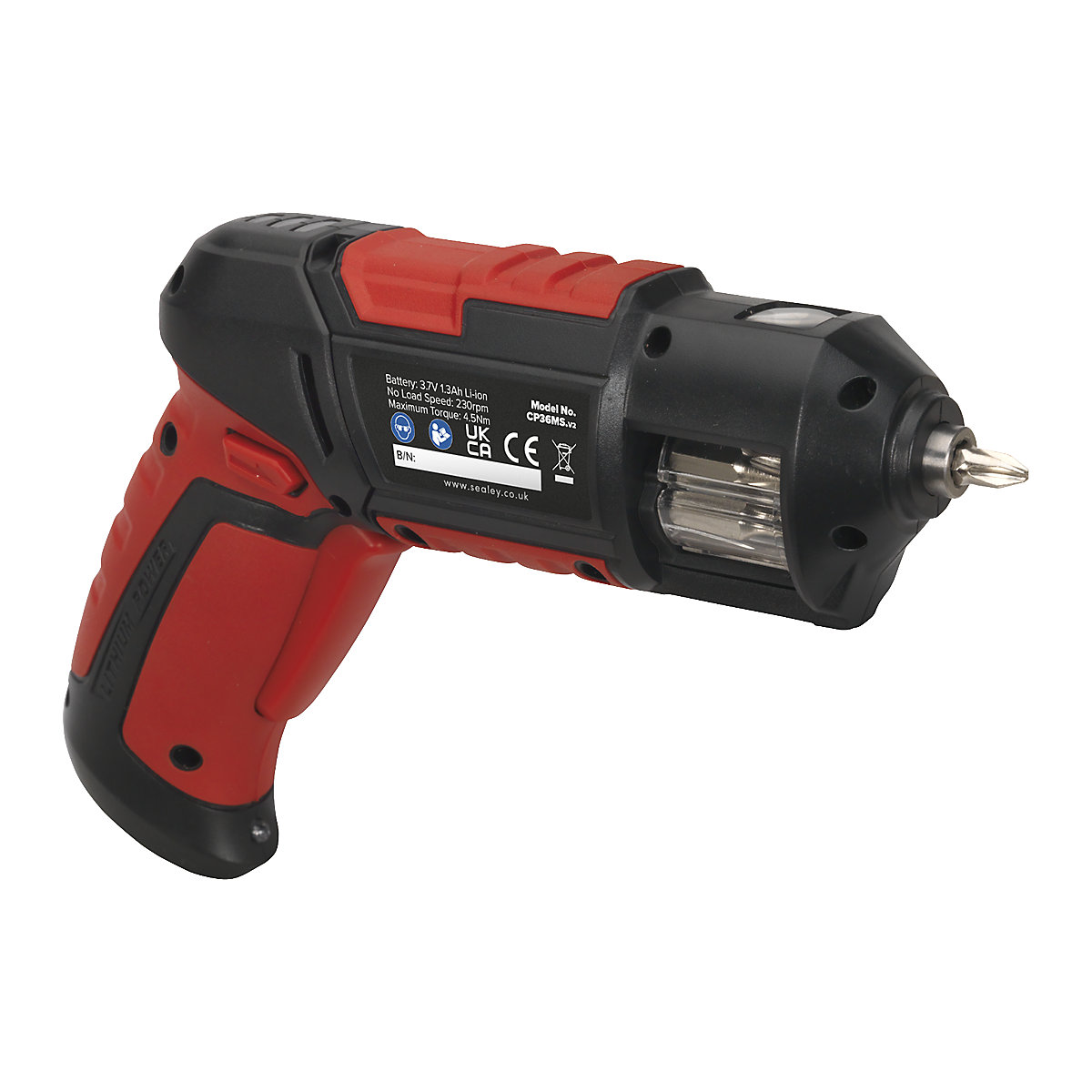Sealey  14pc Quick Select Cordless Screwdriver | 3.7V Lithium-ion (Product illustration 2)-1