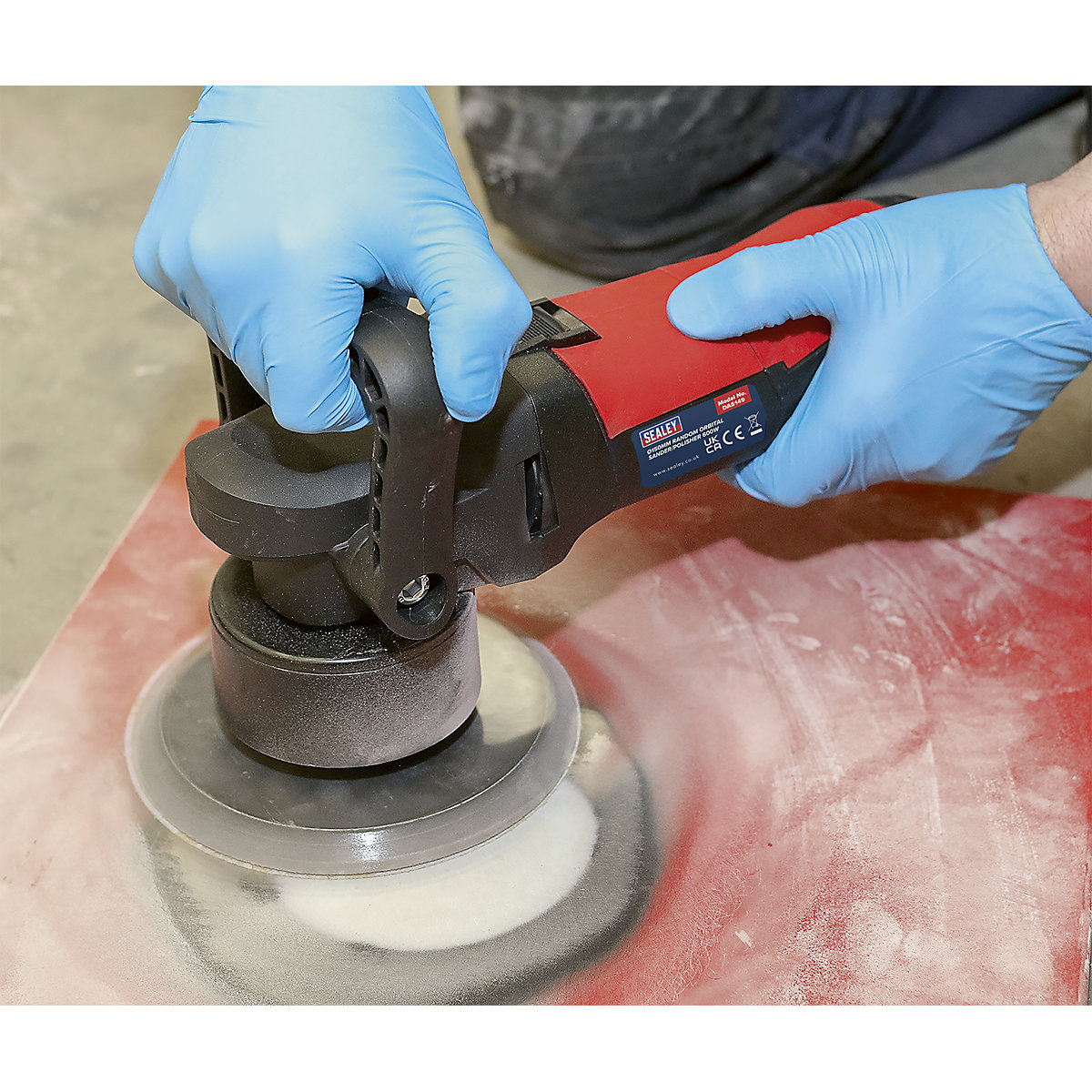 Sealey 150mm Random Orbital Dual Action Sander/Polisher | 600W/230V (Product illustration 5)-4
