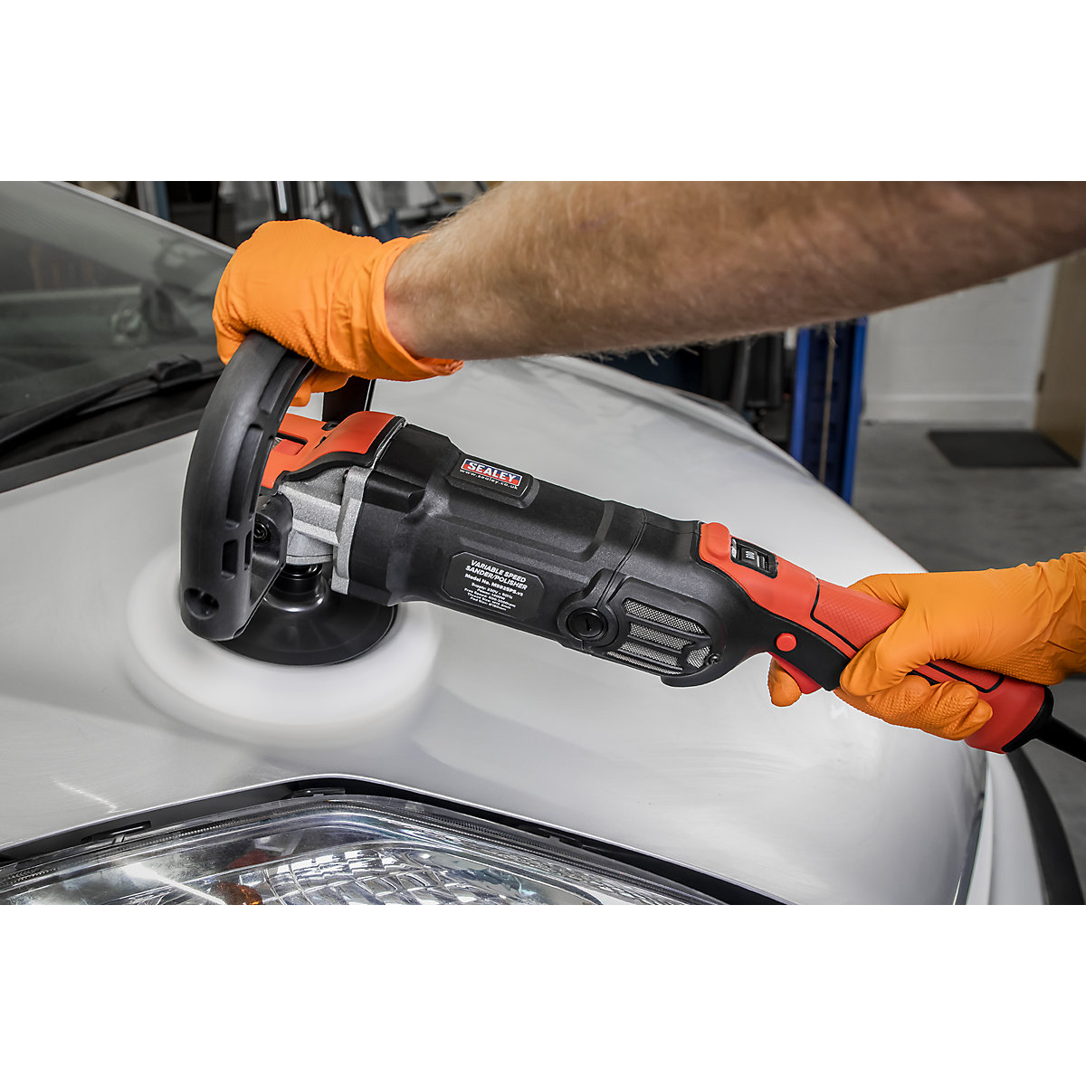 Sealey 180mm Variable Speed Sander/Polisher | 1400W/230V (Product illustration 9)-8