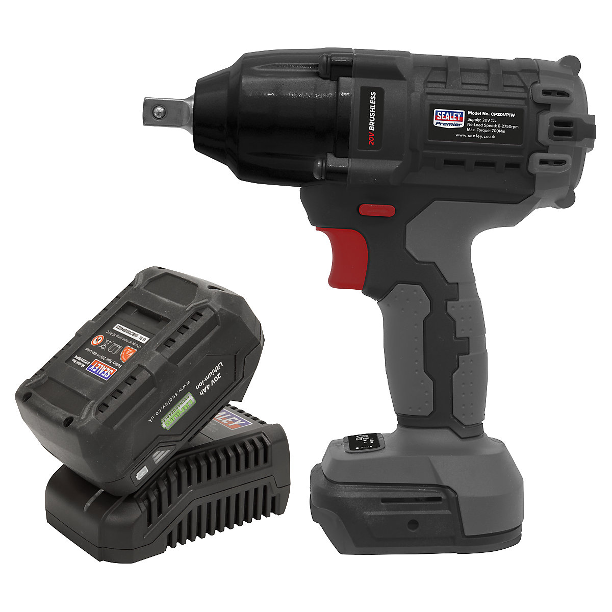 Sealey 1/2"Sq Drive Brushless Impact Wrench | 700Nm | SV20 Series