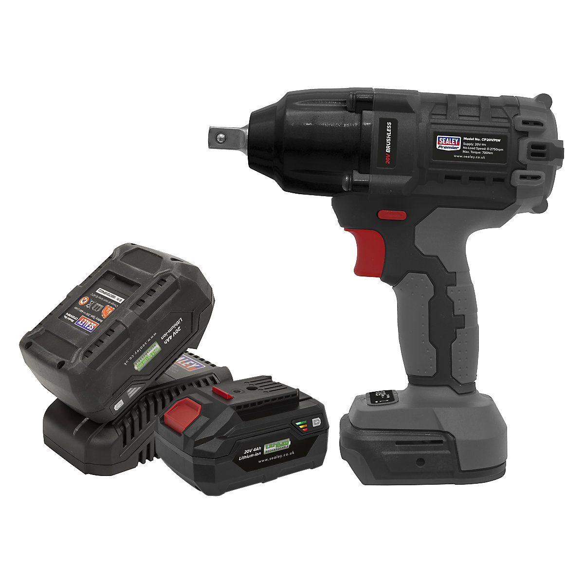 Sealey 1/2"Sq Drive Brushless Impact Wrench | 700Nm | SV20 Series