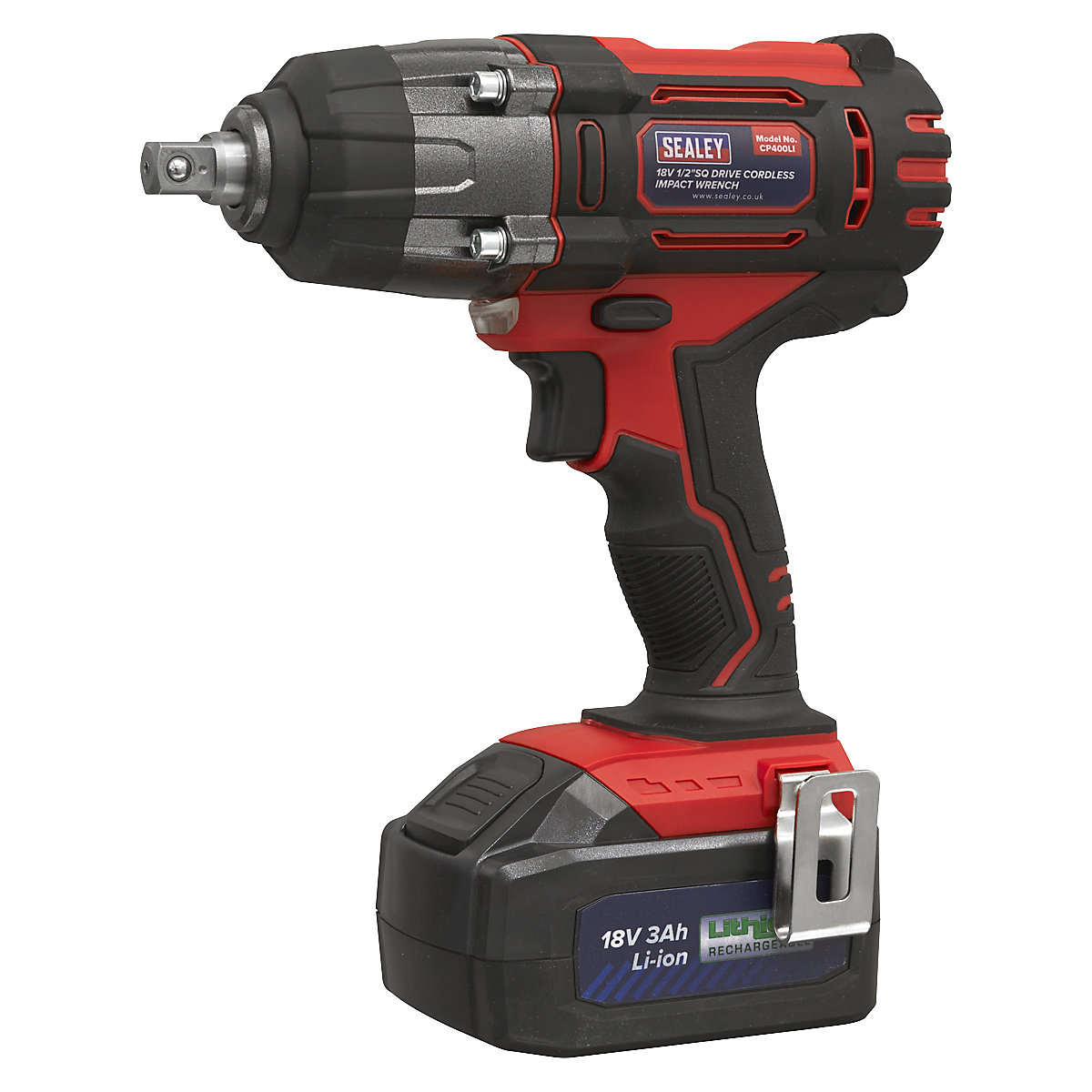 Sealey 1/2"Sq Drive Cordless Impact Wrench | 18V 3Ah Lithium-ion