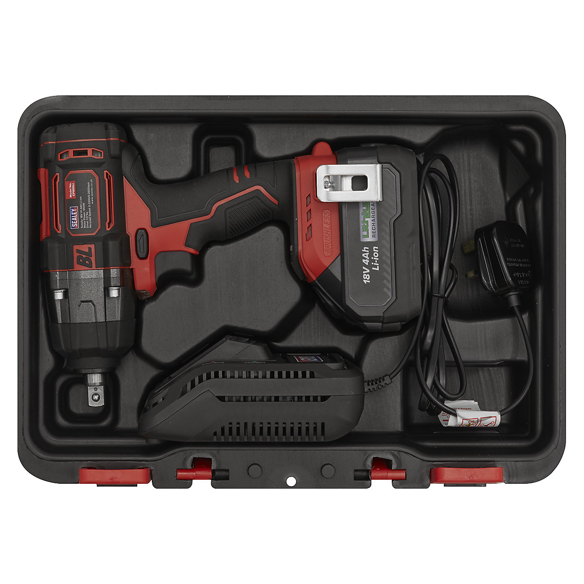 Sealey 1/2"Sq Drive Cordless Impact Wrench | 18V 4Ah Lithium-ion (Product illustration 4)-3