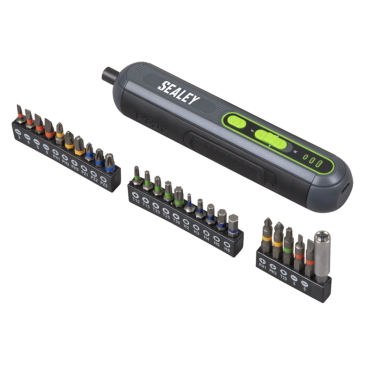 Sealey 4V Cordless Screwdriver with 25pc Bit Set (Product illustration 2)-1