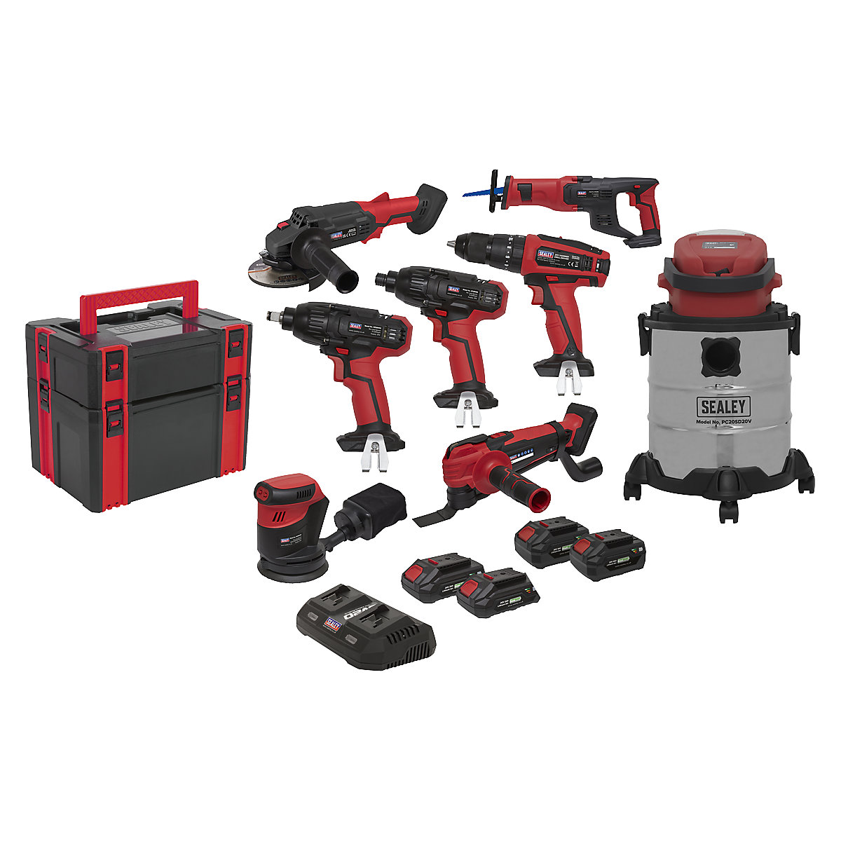 Sealey 8pc Cordless Tool Combo Kit | SV20 Series