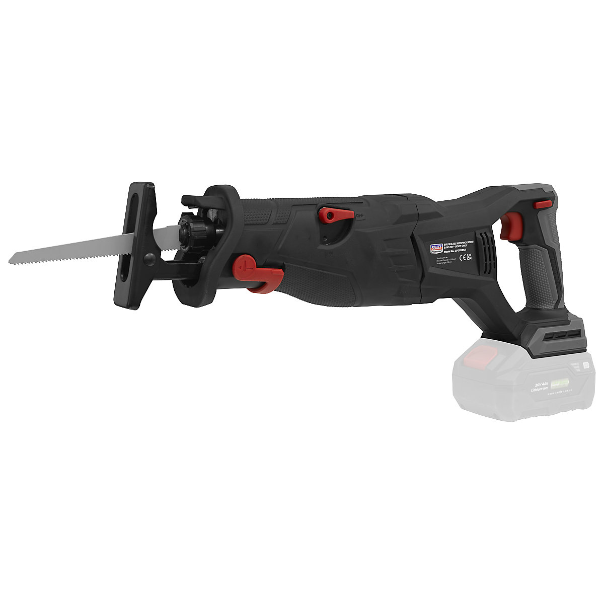 Sealey Brushless Reciprocating Saw | SV20 Series (Product illustration 4)-3