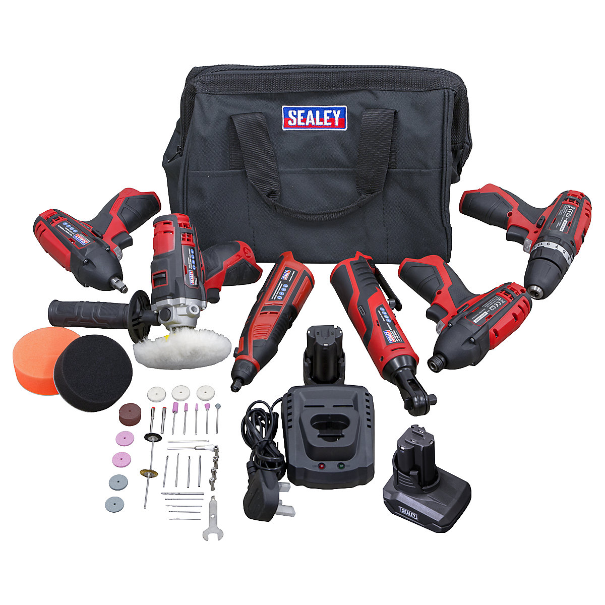 Sealey Cordless Power Tool Combo Kits | SV12 Series, Sealey Cordless Power Tool Combo Kits | SV12 Series, Sealey SV12 Series| Cordless Power Tool Combo Kit 5 | 12V | 6pc-4
