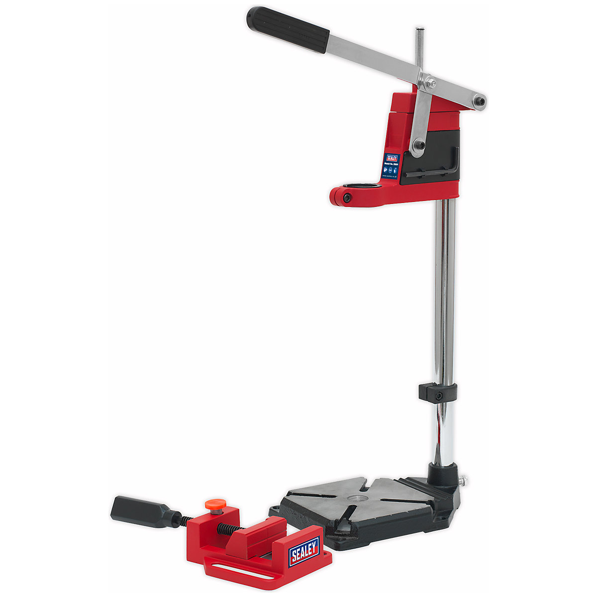 Sealey Drill Stand with Cast Iron Base & Vice | 500mm Base | 65mm Vice (Product illustration 2)-1