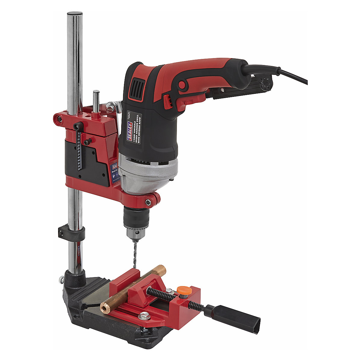 Sealey Drill Stand with Cast Iron Base & Vice | 500mm Base | 65mm Vice (Product illustration 7)-6