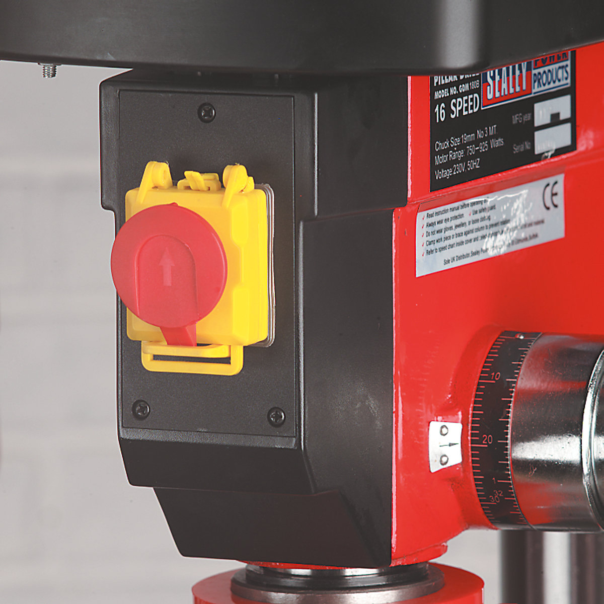 Sealey Floor Radial Pillar Drill | 1620h mm | 550W/230V | 5-Speed (Product illustration 6)-5