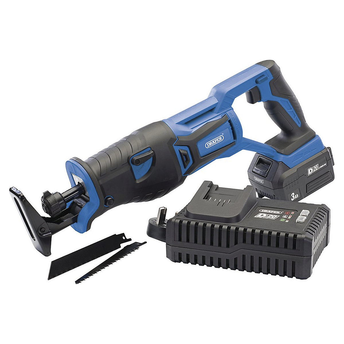 Draper D20 Series Brushless Reciprocating Saw with Battery & Charger