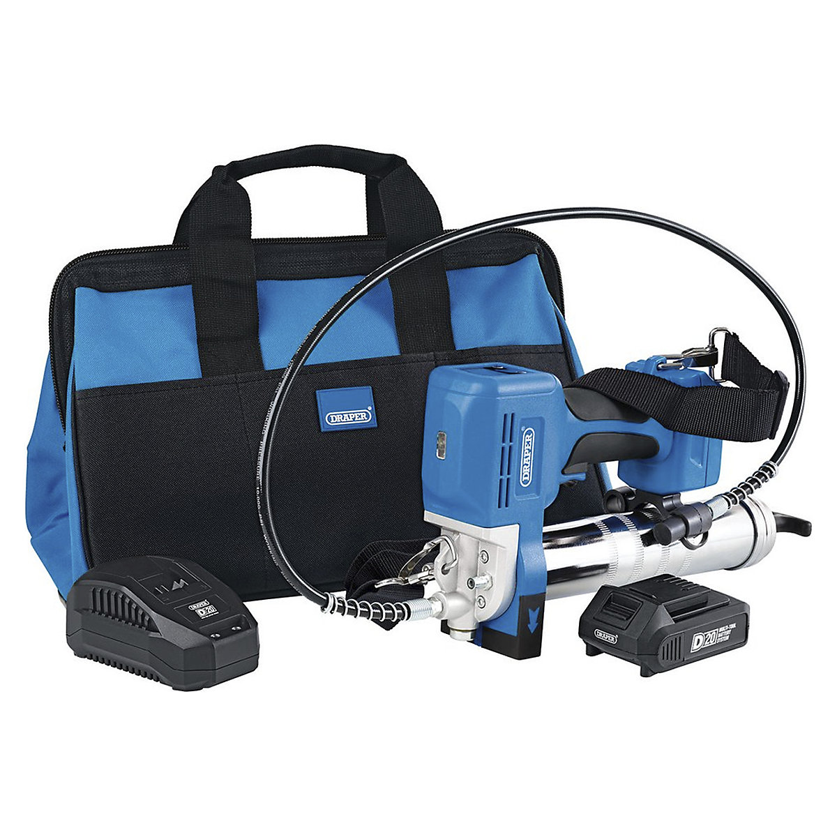 Draper D20 Series Grease Gun Kit with Batteries & Charger