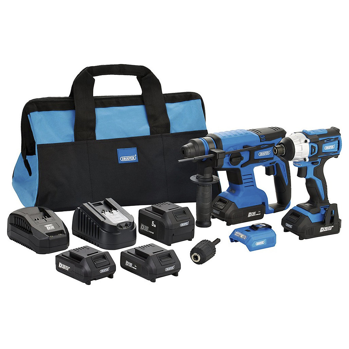 Draper D20 Series Impact Driver and SDS+ Drill Kit