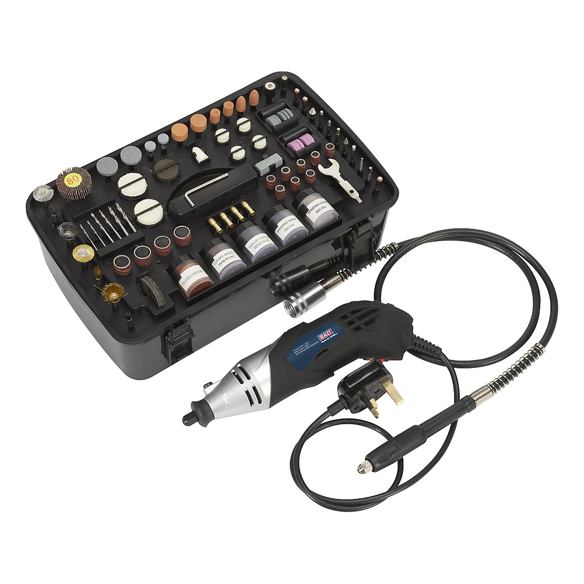 Sealey 219pc Multipurpose Rotary Tool & Engraver Kit | 230V