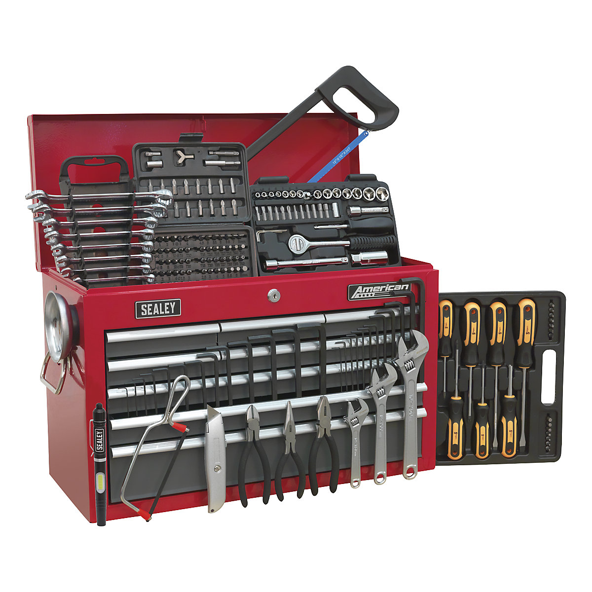Sealey American Pro Tool Kit | 9 Drawer Topchest | 205 Pieces