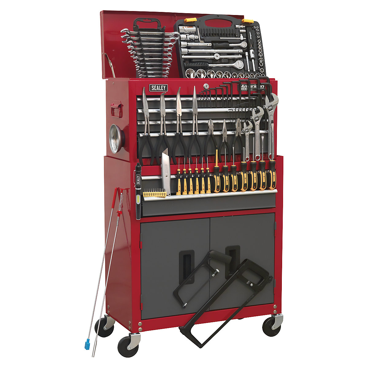 Sealey American Pro Tool Kits | 6 Drawer Topchest & Rollcab Combination | 128 Pieces
