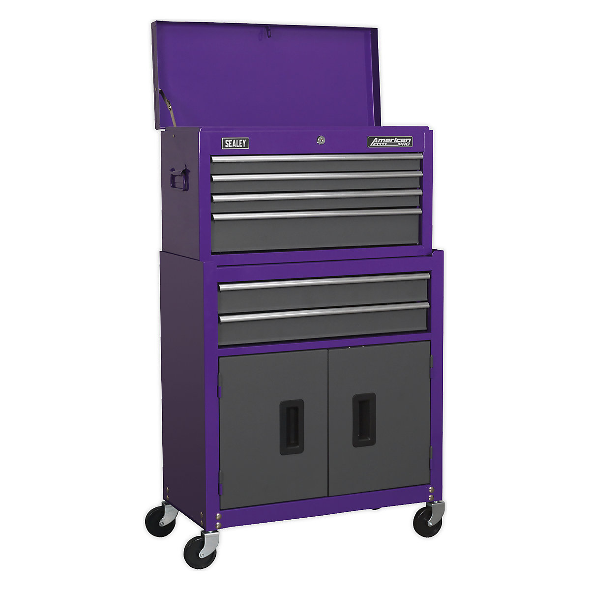 Sealey American Pro Tool Kits | 6 Drawer Topchest & Rollcab Combination | 128 Pieces (Product illustration 4)-3