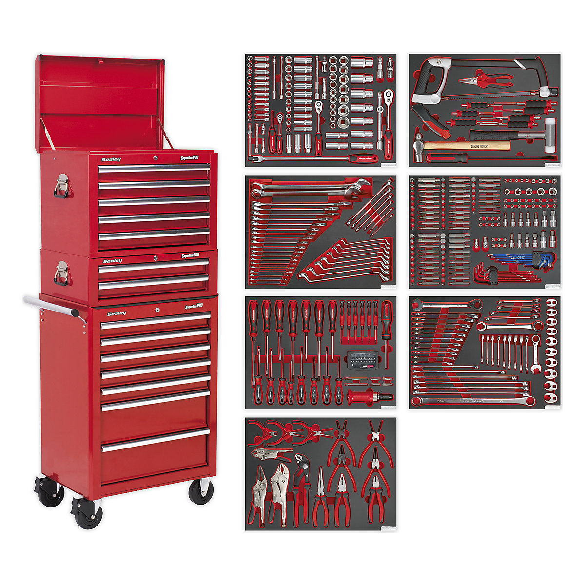 Sealey Superline Pro Platinum Tool Kits | 14 Drawer Tool Chest Combination | 446 Piece Kit