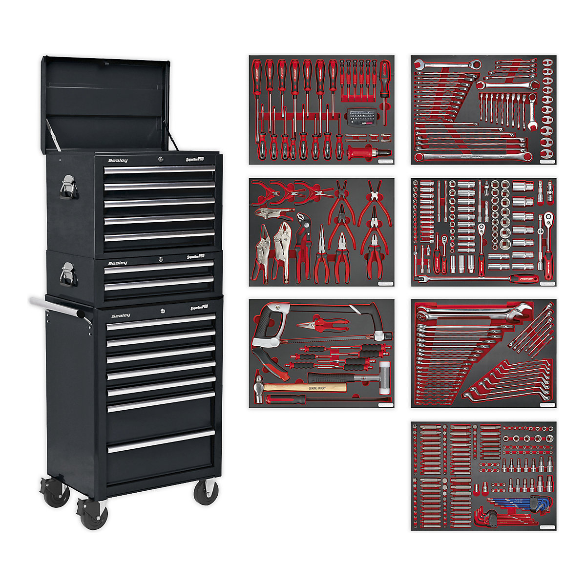 Sealey Superline Pro Platinum Tool Kits | 14 Drawer Tool Chest Combination | 446 Piece Kit