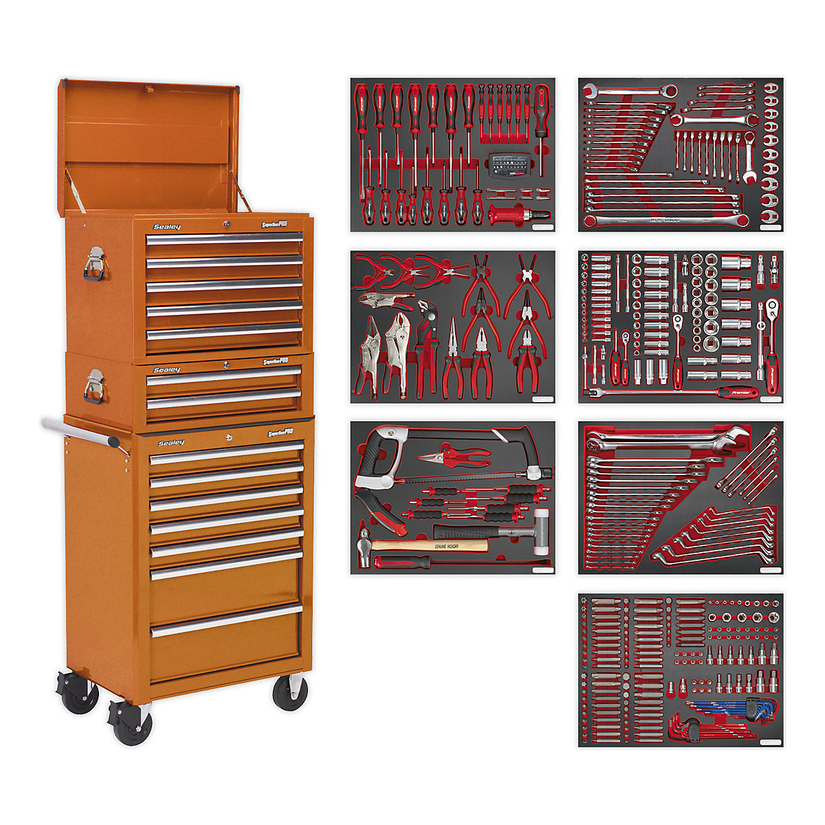 Sealey Superline Pro Platinum Tool Kits | 14 Drawer Tool Chest Combination | 446 Piece Kit (Product illustration 6)-5