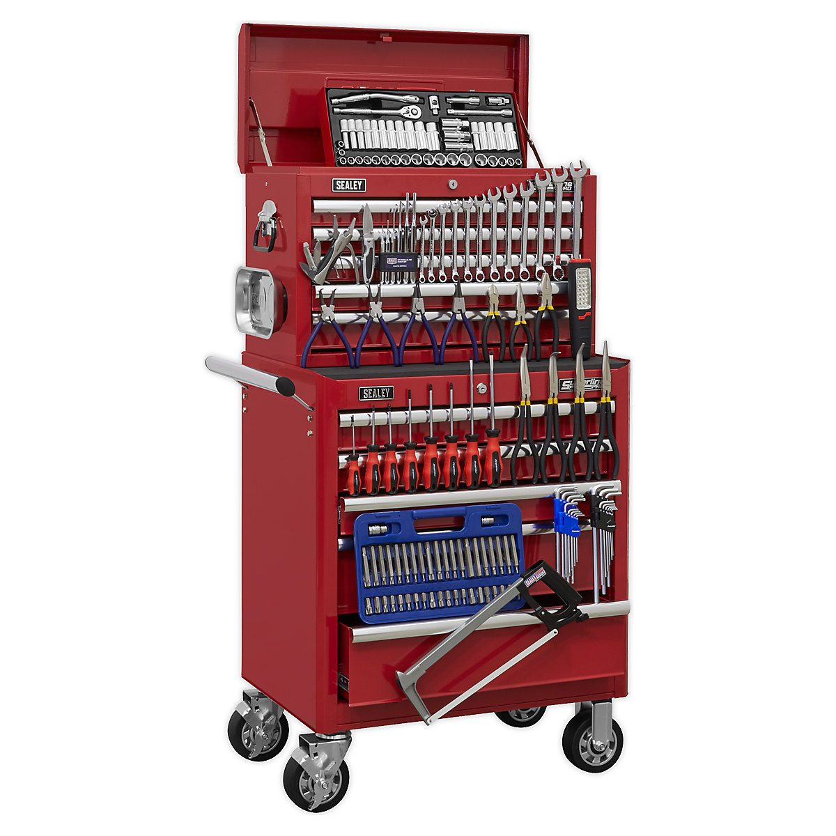 Sealey Superline Pro Tool Kits | 10 Drawer Topchest & Rollcab Combination | 147 Pieces
