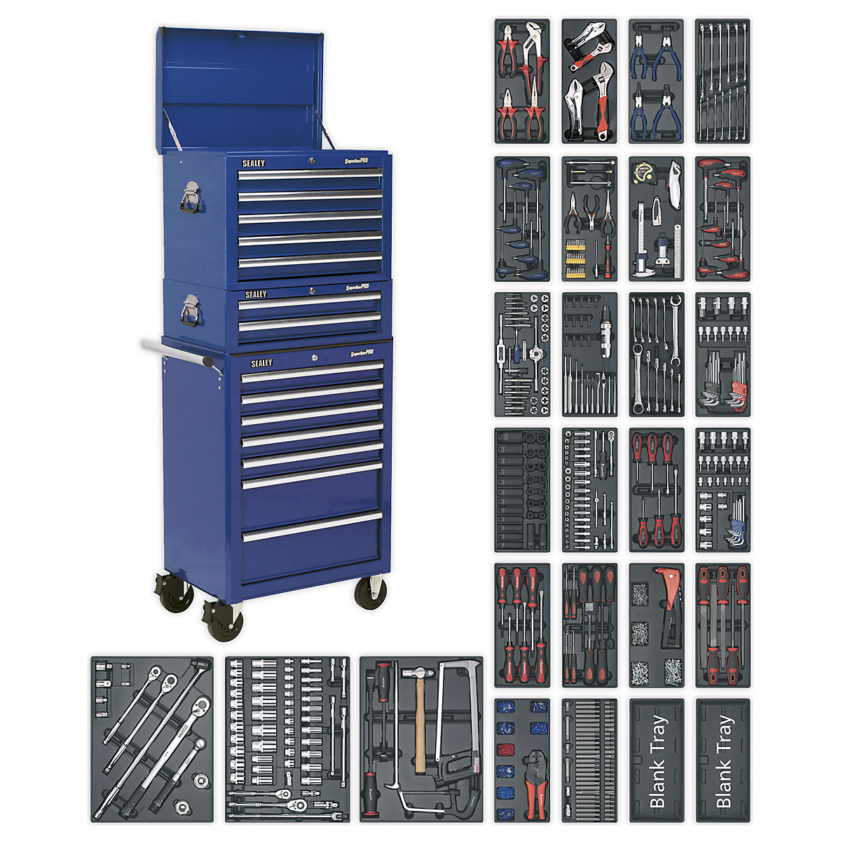 Sealey Superline Pro Tool Kits | 14 Drawer Tool Chest Combination | 1179 Piece Kit
