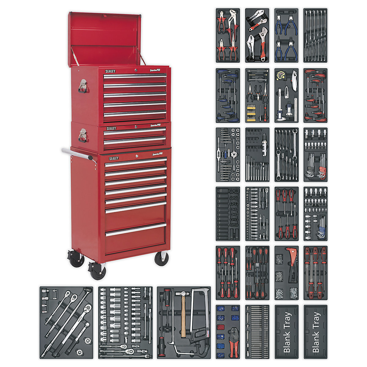 Sealey Superline Pro Tool Kits | 14 Drawer Tool Chest Combination | 1179 Piece Kit, Sealey Superline Pro Tool Kits | 14 Drawer Tool Chest Combination | 1179 Piece Kit, Sealey Superline Pro Tool Kits | 14 Drawer Tool Chest Combination | 1179 Piece Kit-4