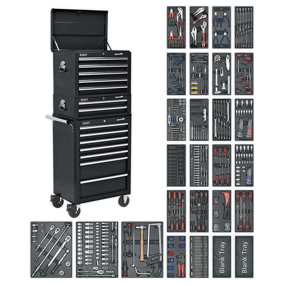 Sealey Superline Pro Tool Kits | 14 Drawer Tool Chest Combination | 1179 Piece Kit, Sealey Superline Pro Tool Kits | 14 Drawer Tool Chest Combination | 1179 Piece Kit, Sealey Superline Pro Tool Kits | 14 Drawer Tool Chest Combination | 1179 Piece Kit-5