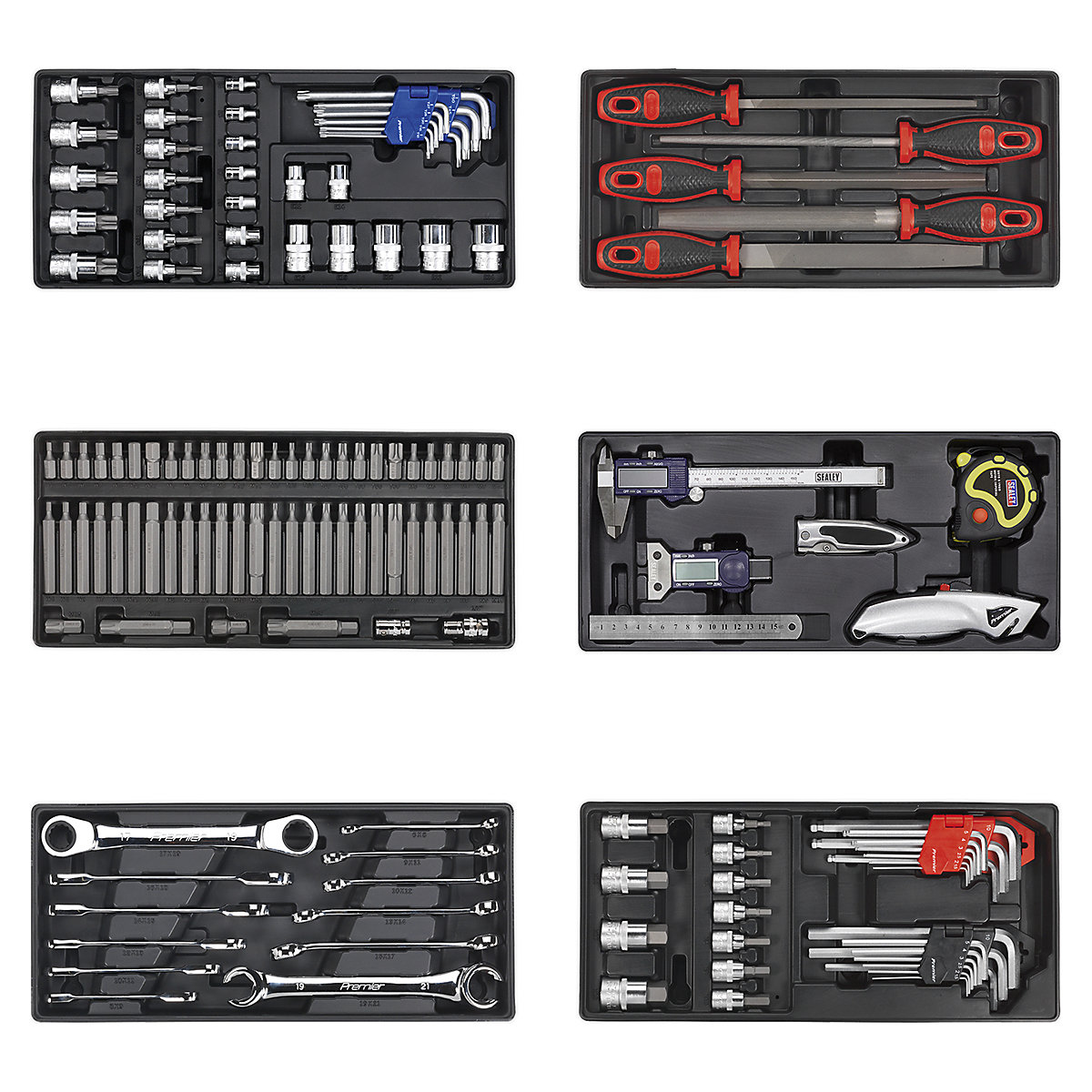 Sealey Superline Pro Tool Kits | 14 Drawer Tool Chest Combination | 1179 Piece Kit (Product illustration 13)-12