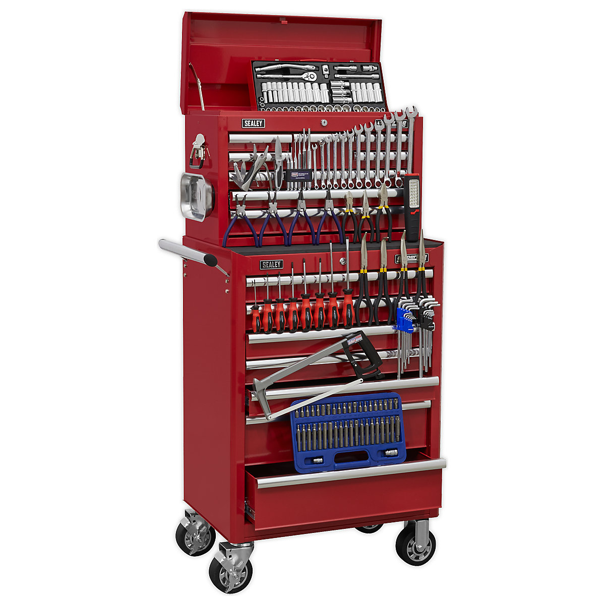 Sealey Superline Pro Tool Kits | 15 Drawer Topchest & Rollcab Combination | 147 Pieces