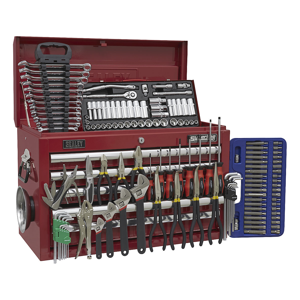 Sealey Superline Pro Tool Kits | 5 Drawer Topchest | 140 Pieces, Sealey Superline Pro Tool Kits | 5 Drawer Topchest | 140 Pieces, Sealey Superline Pro Tool Kit | 5 Drawer Topchest | 140 Piece Kit | Red-2