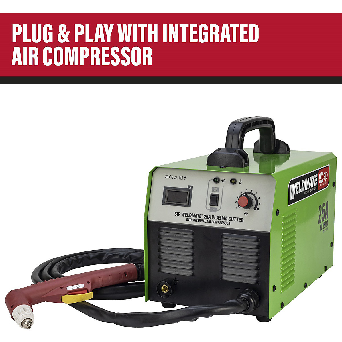 SIP WELDMATE 25A Plasma Cutter with Compressor (Product illustration 3)-2