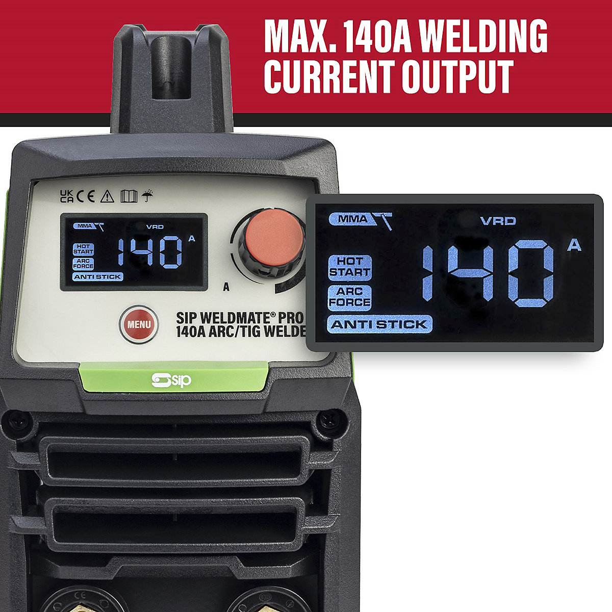 SIP WELDMATE PRO 140A ARC/TIG Inverter Welder (Product illustration 2)-1