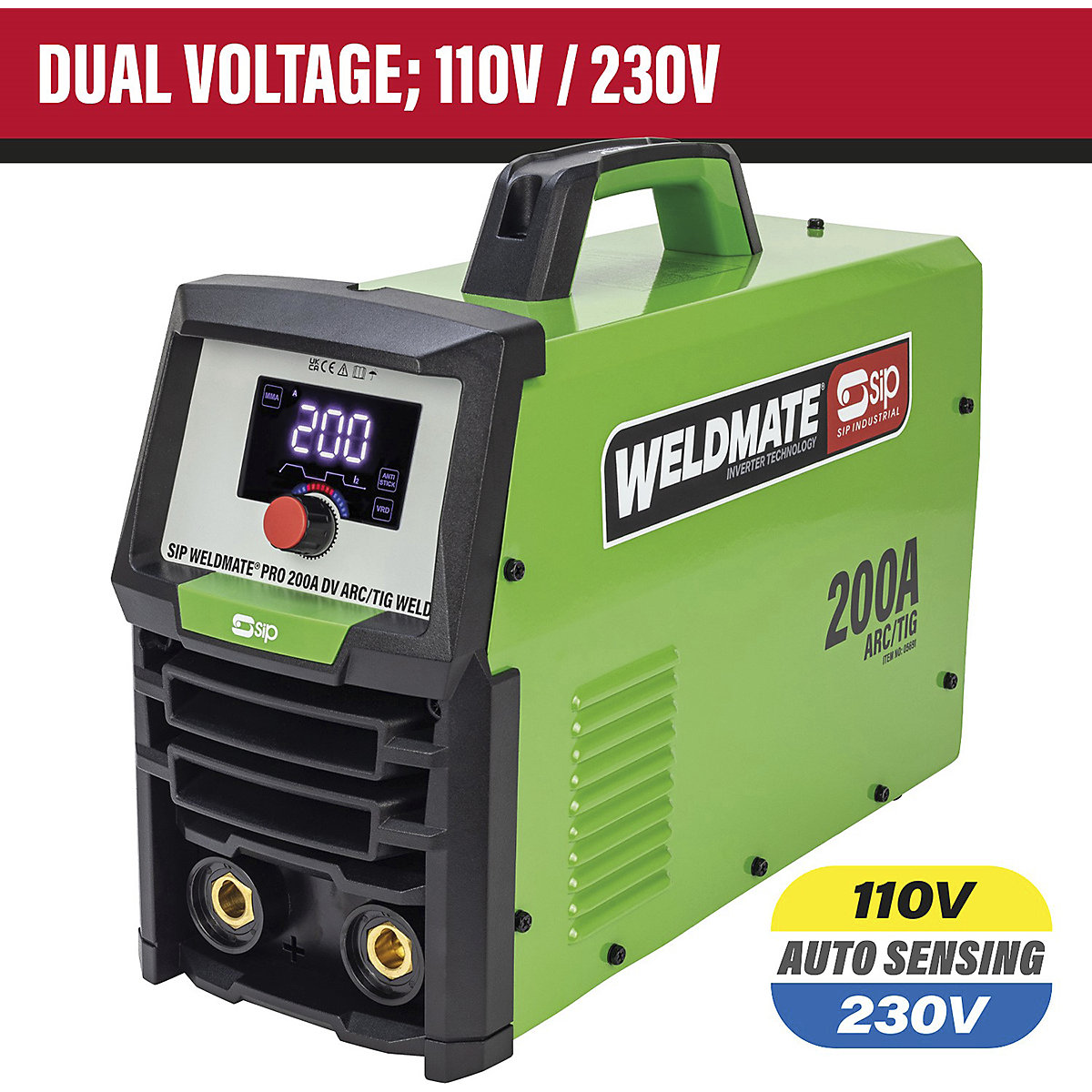 SIP WELDMATE PRO 200A DV ARC/TIG Inverter Welder (Product illustration 2)-1