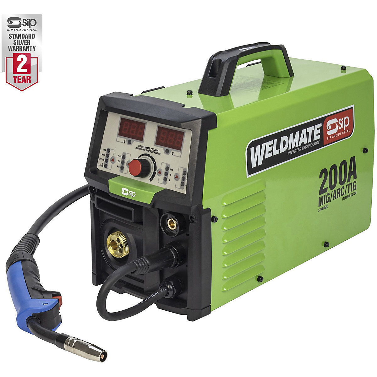 SIP Weldmate Pro 200A MIG/ARC/TIG Welder (Product illustration 2)-1
