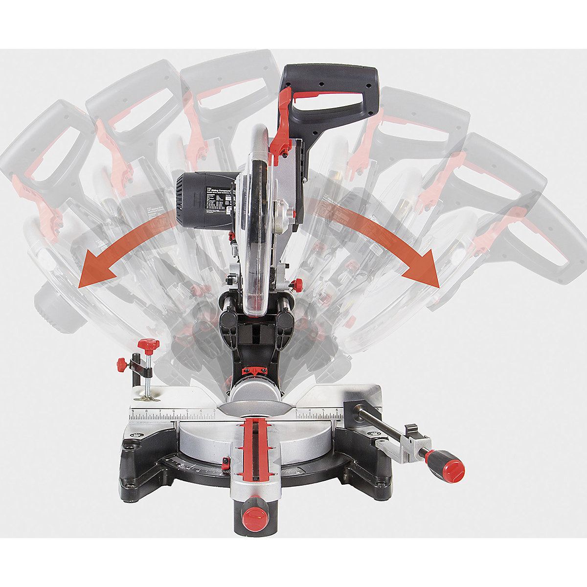 SIP 12" Sliding Compound Mitre Saw with Laser (Product illustration 2)-1
