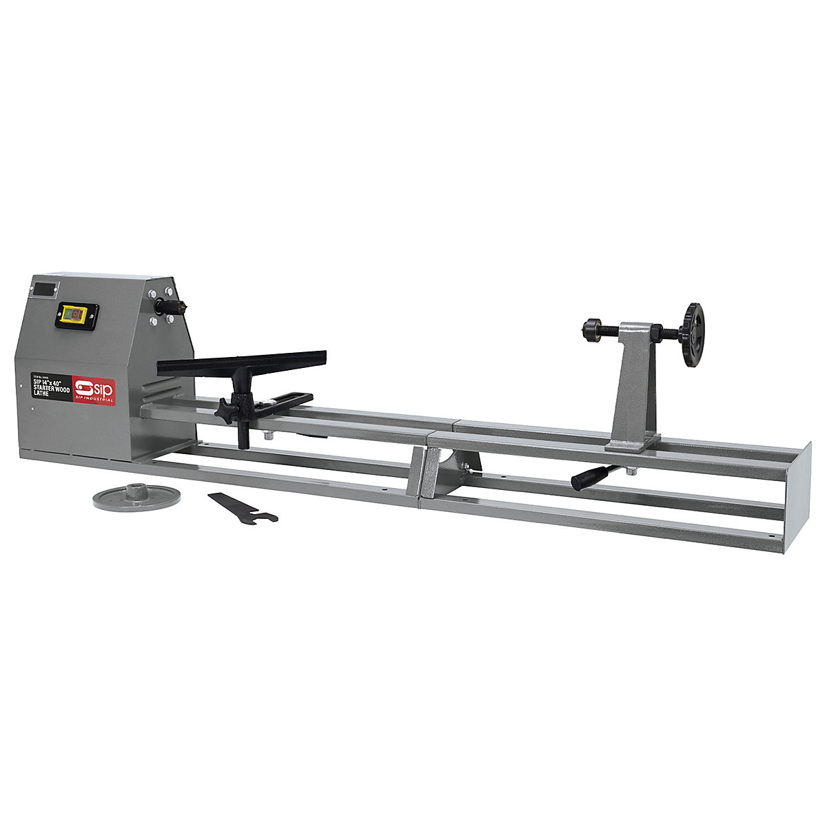 SIP 14" x 40" Starter Wood Lathe with 3pc Chisel Kit
