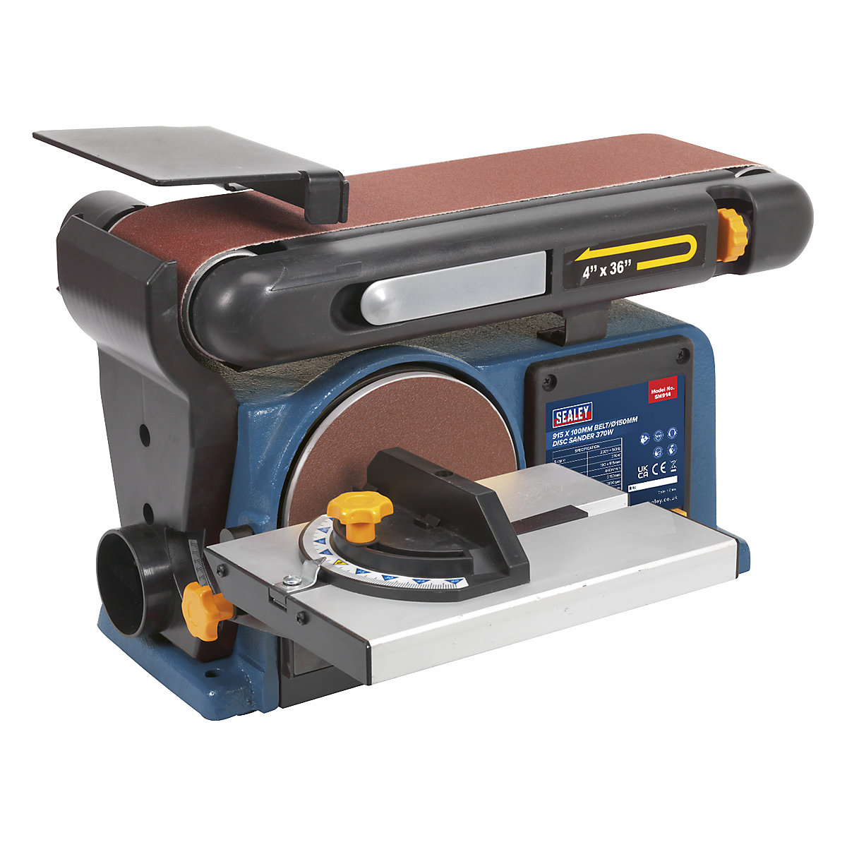 Sealey Belt/Disc Sander | 915 x 100mm/150mm | 370W/230V (Product illustration 10)-9