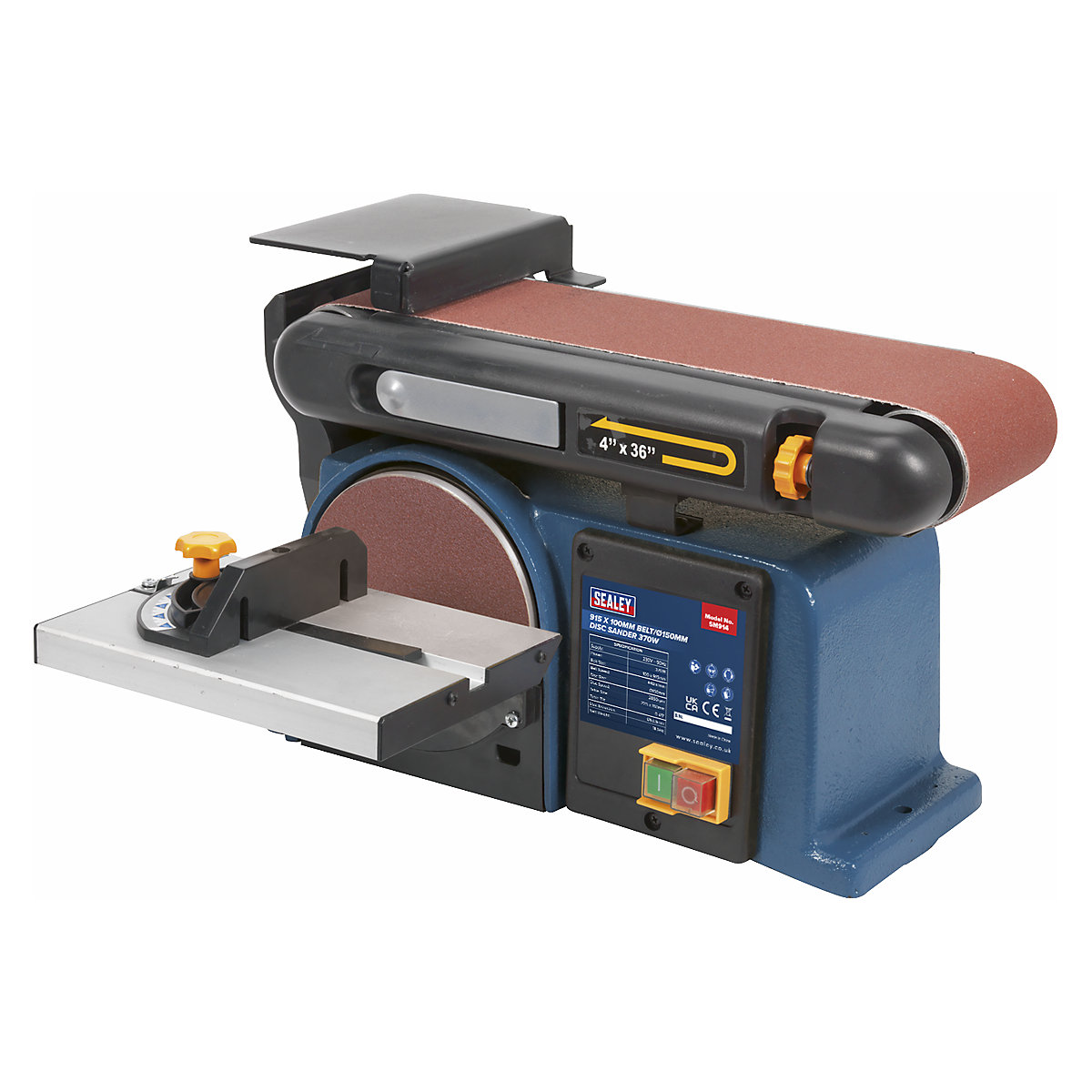 Sealey Belt/Disc Sander | 915 x 100mm/150mm | 370W/230V (Product illustration 11)-10
