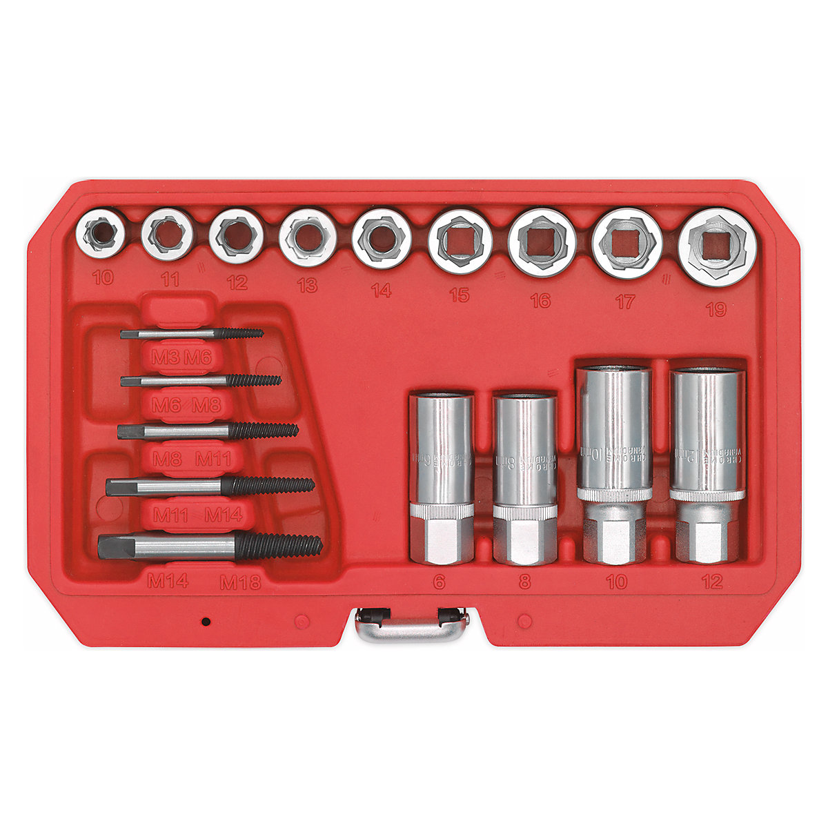 Sealey Bolt, Stud & Screw Extractor Set | 18pc (Product illustration 4)-3