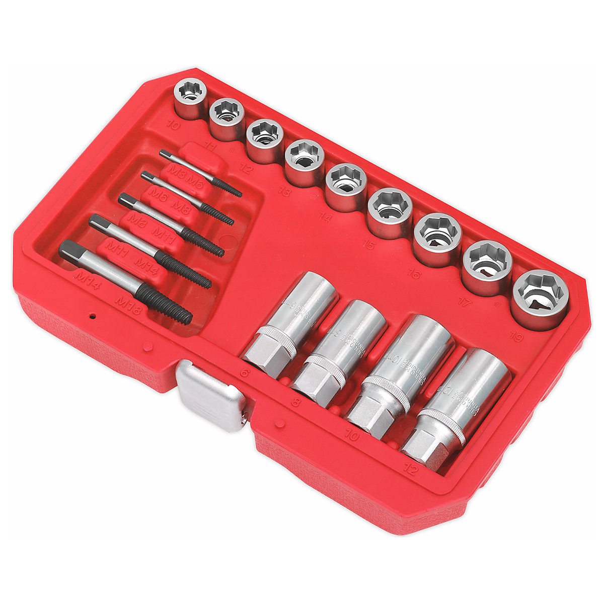 Sealey Bolt, Stud & Screw Extractor Set | 18pc (Product illustration 5)-4