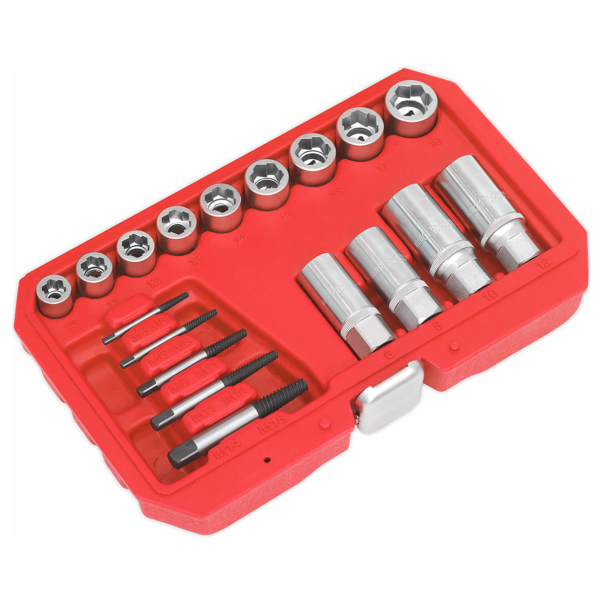 Sealey Bolt, Stud & Screw Extractor Set | 18pc (Product illustration 6)-5
