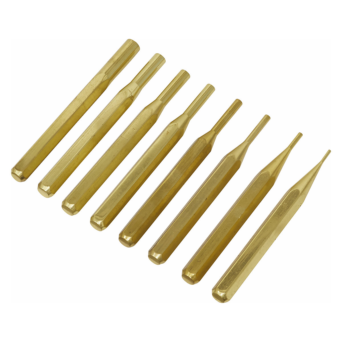 Sealey Brass Pin Punch Set | 8pc (Product illustration 3)-2